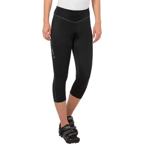 Vaude Active 3/4 Radhose Damen - Größe 38, schwarz uni - Funktionelle 3/4 Radhose für Damen, umweltfreundlich und ideal für Einsteiger. Mit atmungsaktivem Sitzpolster und ergonomischem Schnitt für besten Komfort bei Radtouren.