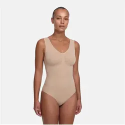 creamy fabrics Damen Shapewear Bodysuit mit Slip – Tank Body für starke Kompression - Starke Kompression für eine elegante Silhouette: Der nahtlose Tank Bodysuit mit Slip-Rückenteil sorgt für ein optimales Tragegefühl. Breite Träger und Druckknopfverschluss bieten zusätzlichen Komfort – perfekt für jeden Anlass.