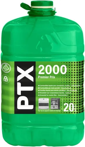 Qlima Zibro Tectro PTX2000 Petroleumofen 20L - Brennstoff für Heizöfen, rauchlos und schnellanzündend, ideal für effiziente Wärme in Wohnräumen.