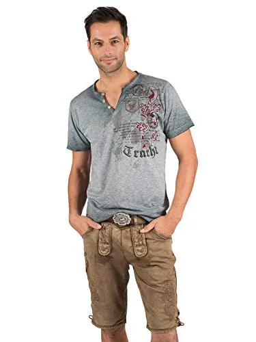 Hangowear Herren Shorts RALKO Hellbraun 46 - Traditionelle Bekleidung, bequeme Trachtenjeans mit größerer Passform, ideal für festliche Anlässe oder Freizeit.