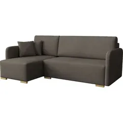 MIRJAN24 Ecksofa Como L, Polsterecke, L-Form Sofa, Polstergarnitur, Eckcouch vom Hersteller (Farbe: Velo 625) - Braun