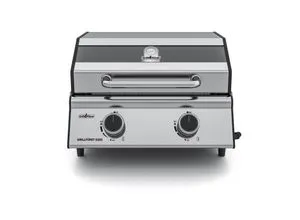 Grillfürst G201E 2-Brenner Gasgrill portabel - Campinggrill und Balkongrill mit extra großer Sichtscheibe im doppelwandigen Deckel für optimalen Überblick und langlebigen 6 mm Edelstahl Grillrosten.