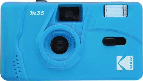 KODAK M35 35 mm Wiederverwendbare Filmkamera - Ikonisches Retro-Design in Blau, ideal für kreative Lomo-Fotografie mit festem Fokus und integriertem Blitz