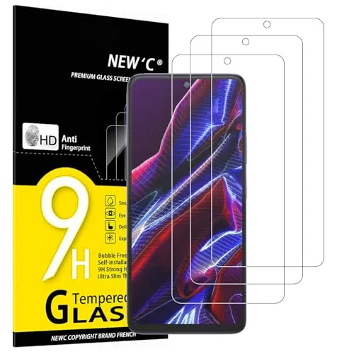 NEW'C 3 Stück für Xiaomi Poco X5 5G für Panzerglas (6,67 Zoll), Frei von Kratzern, 9H Härte, HD Displayschutzfolie, 0.33mm Ultra-klar, Ultrabeständig