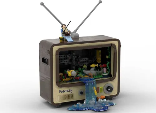 Original-Retro Series Bauset Vintage Television 19 cm - Spielfiguren - Hochwertiges Bauset mit 1173 Teilen für kreative Bauprojekte, ideal für Kinder ab 6 Jahren.