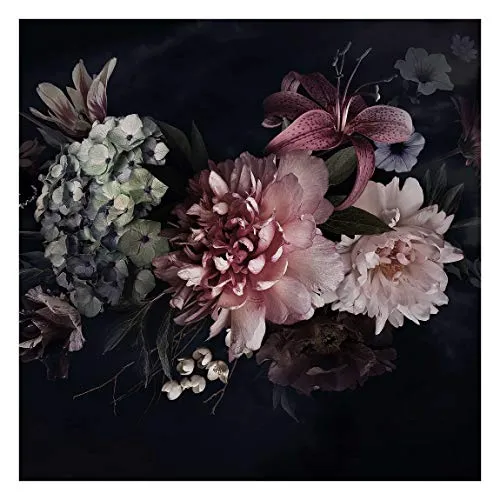 Bilderwelten Blumen Fototapete Vintage inkl. Kleister 336x336cm - Vliestapete Made in Germany - große Blumen Tapete Schlafzimmer - Rosen Blumentapete 3D - Tapete Blumen Wohnzimmer Flur T_3226