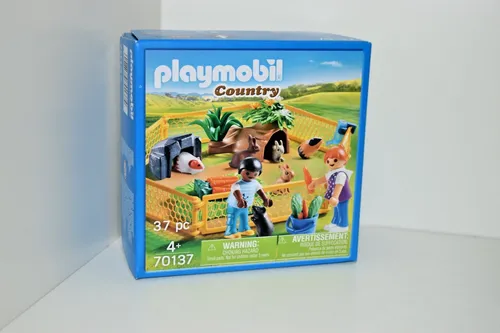 PLAYMOBIL Kleintiere im Freigehege - Spielfigur Spielsets mit abgerundeten Kanten, ideal für kleine Kinderhände - für unendlichen Spielspaß und Abenteuer im Kinderzimmer!
