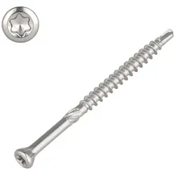 SCREWREBEL Terrassenschraube Dielenschraube Edelstahl C1 mit kleinem Senkkopf, TX Antrieb, (500 St), ETA Zulassung, dezente Verschraubung 3,2 x 20 mm
