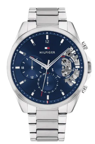 Tommy Hilfiger 1710448 Herrenuhr - Sportliche Armbanduhr für Herren mit Quarzwerk, 12-Stunden-Zifferblatt und wasserdicht bis 50 m. Ideal für den Alltag und besondere Anlässe.