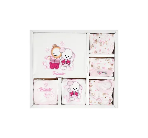 Almina Erstausstattungspaket Friends Baby – 10-teiliges Set aus 100% Baumwolle - Das 10-teilige Baby-Set bietet alles für Neugeborene in der Größe 50–56. Mit hautfreundlichen Materialien und praktischen Accessoires ist es ideal für die ersten Wochen. Perfekt als Geschenk zur Geburt!