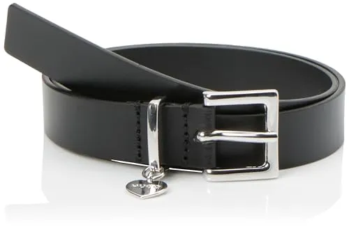 HUGO Damen Amelia-H_Sz25 Belt, Black1, 95 - Damen-Gürtel mit optimaler Passform und Metallapplikation mit Logo-Gravur für einen eleganten Look.