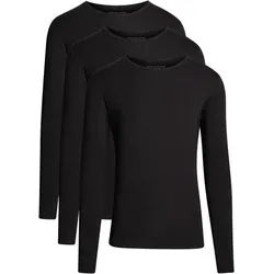 Tommy Hilfiger Herren Langarmshirts Basic, Schwarz - Schlafanzugoberteile für Herren, aus 95% Baumwolle für hohen Tragekomfort und optimale Bewegungsfreiheit, ideal für Freizeit und Büro