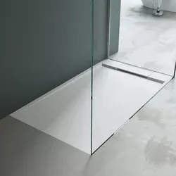 Mai & Mai Duschwanne 90x140cm - Mineralguss Duschtasse in Weiß Matt - Elegante Mineralguss-Duschtasse 90x140cm mit integriertem Gefälle für optimalen Wasserabfluss. Ideal für eine bodenebene Montage in modernen Badezimmern.