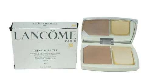 Lancôme Teint Miracle Compact Foundation SPF 15 - Farbton 04 - Die kompakte Foundation bietet eine gleichmäßige Deckkraft und einen strahlenden Teint. Ideal für die tägliche Anwendung und unterwegs.