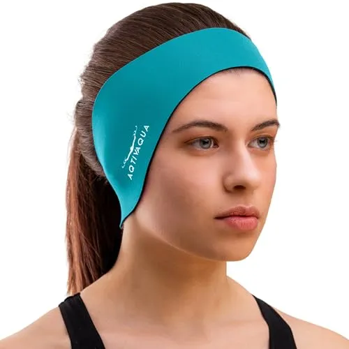 AqtivAqua Schwimm-Stirnband - Ohrenschutz für Kinder und Erwachsene - Schwimm- & Rettungswesten, schützt die Ohren beim Schwimmen und hält das Haar trocken - ideal für die ganze Familie!