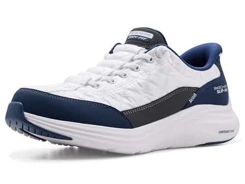 Skechers Contour Foam In Motion Slip-On Damen - Komfortable Freizeitschuhe - Bequeme Damen Slipper mit Memory-Foam-Fußbett für optimalen Tragekomfort. Ideal für den Freizeitgebrauch, leicht und stylisch in Weiß.