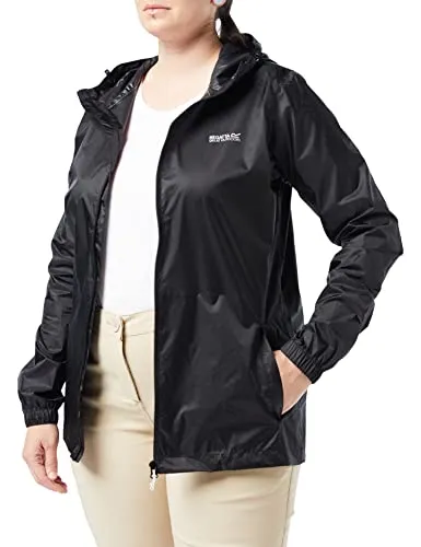 Regatta Damen Pack it III wasserdichte Shell Jacke, schwarz, 4XL (Herstellergröße: 24), RWW305, 5xl