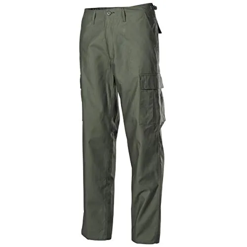 MFH Herren US BDU Kampfhose OD Grün Größe XL - Militäruniformen mit verstellbarer Taille und sieben breiten Gürtelschlaufen. Strapazierfähiger Stoff sorgt für Komfort und Langlebigkeit in jeder Situation.