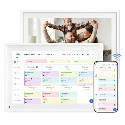 TABWEE P10 WIFI Digitaler Kalender 10,1" - 10,1-Zoll digitaler Bilderrahmen und Familien-Organizer mit mobiler App-Synchronisation. Ideal für Familien und Meetings – sorgt für perfekte Planung und Verbindung im Alltag.