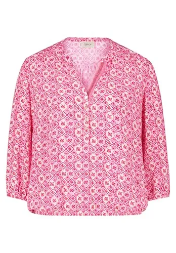 Schlupfbluse CARTOON - Casual-Bluse mit Muster für Damen - Blusen mit 100% Viskose, lässig geschnitten und weich fallend. Ideal für Freizeitlooks mit modernem Design und dekorativen Details.