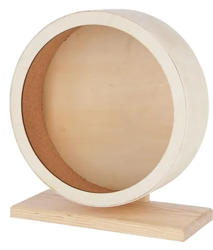 Kerbl 81788 Hamsterlaufrad aus Holz mit Kork-Lauffläche 22/29cm - Spielzeug & Übung, umweltfreundliches Design mit geschlossener Lauffläche für sicheren Laufspaß und gesunde Bewegung.