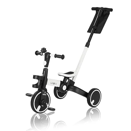 FableKids 7in1 Dreirad für Kinder - Dreirad mit Elternlenkung, klappbar und ab 18 Monaten nutzbar. Fördert motorische Entwicklung und bietet mehrere Fahrmodi für maximalen Fahrspaß.