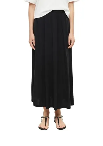s.Oliver Damen Rock – Relaxed Fit, elastischer Jersey, Midi-Länge mit praktischen Taschen - Der bequeme Jersey-Rock in Relaxed Fit bietet optimalen Tragekomfort und eine flexible Passform. Mit seitlichem Schlitz und dezentem Allover-Muster ist er perfekt für lässige Outfits und vielseitige Kombinationen.