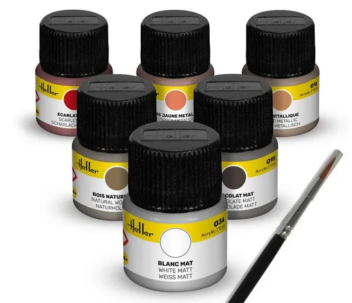 Colour Set Sailing Ships, Acrylic 6 x 12 ml + Pinsel, Heller Farben 9406