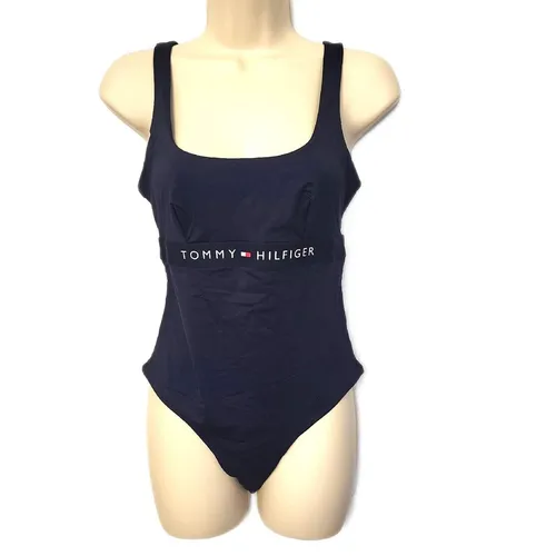 Tommy Hilfiger Damen Badeanzug One Pi-- Cut out Blau Desert Sky M Bikinis