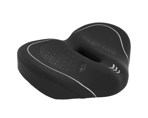 MidGard Fahrradsattel - Atmungsaktiv, Extra Breit und Gepolstert - Sättel für E-Bike und MTB, ergonomisch geformt mit luftdurchlässiger Polsterung für maximalen Komfort und Prostata-Schutz.