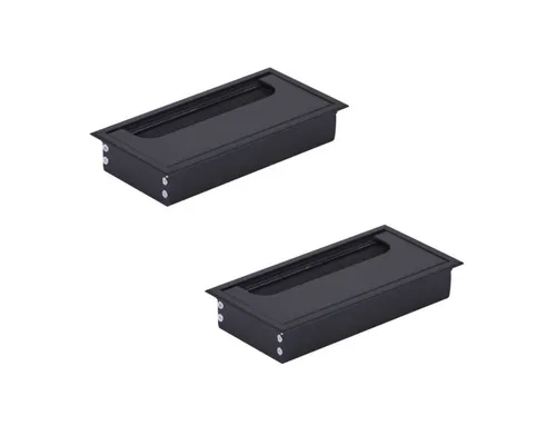 HOOZ Kabelkanal für Schreibtisch, Arbeitsplatten und sonstige Möbel im Büro & Zuhause (Set, 2-St., 16cm), Kabelmanagement