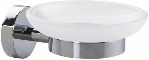 Tesa Seifenschale Smooz 40324 - aus satiniertem Glas, ohne Bohren, modernes Design und hohe Tragkraft bis 6 kg