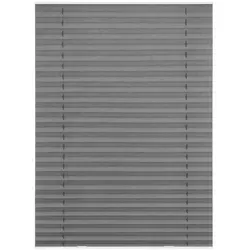 Lichtblick Dachfenster Plissee Haftfix - Grau, 95,3 cm x 100 cm - Plissees für Veluxdachfenster, einfache Montage ohne Bohren, blickdichter und lichtdurchlässiger Stoff für optimalen Sonnenschutz.