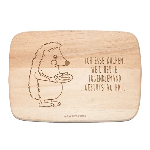 Frühstücksbrett Igel Kuchenstück - Geschenk Frühstücksbrettchen Einladung Party