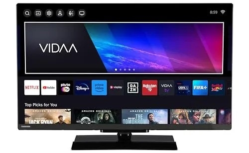 Toshiba 32LV3E63DAZ - 32 Zoll Full HD Smart TV, HDR 10, Triple-Tuner und Sprachsteuerung mit VIDAA Voice für einfache Bedienung