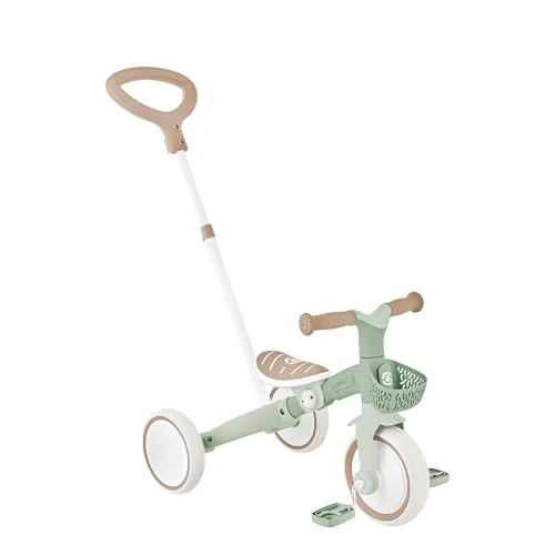 GLOBBER LEARNING TRIKE 3in1 PLUS ECO – Nachhaltiges Dreirad & Laufrad für Kinder - Dreirad für 12-36 Monate, 3-in-1 Funktionen: geführtes Dreirad, Trainings-Trike, Laufrad. Werkzeuglos umbaubar, höhenverstellbarer Sattel, pannensichere EVA-Räder – perfektes erstes Fahrzeug für kleine Entdecker.