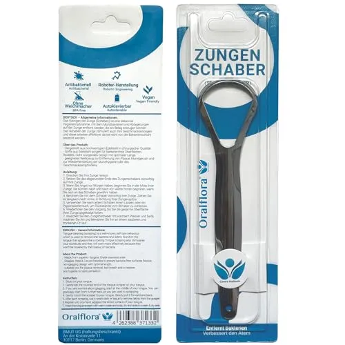 Zungenschaber aus 100% chirurgischem Edelstahl, Zungenreiniger für Erwachsene und Kinder, professionelle Reduzierung von Mundgeruch, Metallzungenschaber, verbessert Ihre Mundhygiene