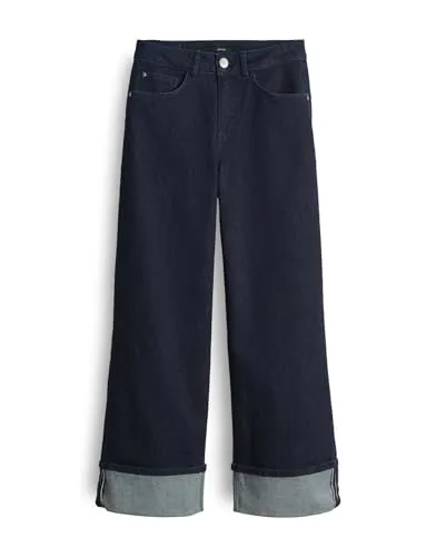 OPUS 7/8-Jeans - Cropped Wide Jeans mit weitem Bein und XL-Umschlag im Selvedge-Stil, aus weichem, elastischem Denim für besten Tragekomfort. Ideal für modische Kombinationen.