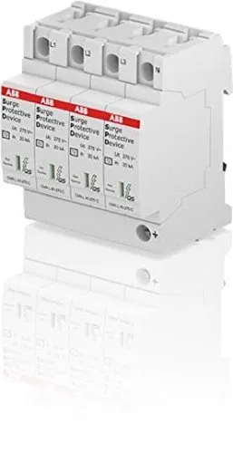 ABB OVRT24L40-275PQS TN-S 4P - Überspannungsschutz - Zuverlässige Überspannungs-Schutzeinrichtung Typ 2 mit QuickSafe thermischer Überwachung, ideal für Unterverteilungen und Endstromkreise.