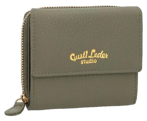 Gusti Leder Brigitta Portemonnaie - Damen Geldbörse im angesagten Vintage-Look, aus echtem Semianilin Rindsleder, bietet Platz für bis zu 6 Karten und hat ein praktisches Münzfach mit Reißverschluss.