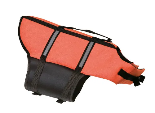 Karlie Schwimmweste für Hunde - Größe S (30 cm) - Hundemäntel - Sicherer Wasserspaß mit reflektierender Schwimmweste in Signal Orange, ideal für aktive Hunde und einfach anzulegen.