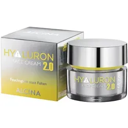 Alcina Hyaluron 2.0 Face Cream 50 ml - Tagespflege mit 3-dimensionalem Anti-Aging Effekt, füllt Hyaluron-Depots auf und spendet intensive Feuchtigkeit für ein glattes Hautbild.