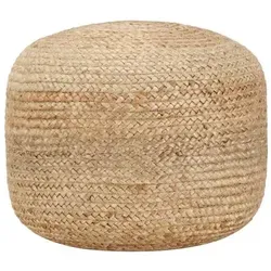 vidaXL Handgefertigter Sitzpuff 45 x 30 cm aus Jute - Hocker aus handgefertigter Jute, ideal zum Sitzen oder Füße hochlegen. Bietet optimalen Komfort durch EPS-Perlen-Füllung und verleiht jedem Raum ein gemütliches Ambiente.