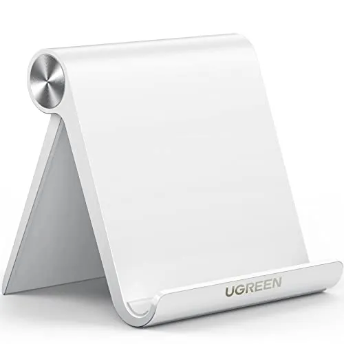 UGREEN Tablet Halterung Tisch für iPad, Galaxy Tab & mehr - Verstellbare Tablet Ständer für Geräte bis 11 Zoll, ideal zum Filmeschauen oder Rezeptlesen. Rutschfest und stabil, aus robustem Material für sicheren Halt. Perfekt für Zuhause und unterwegs.
