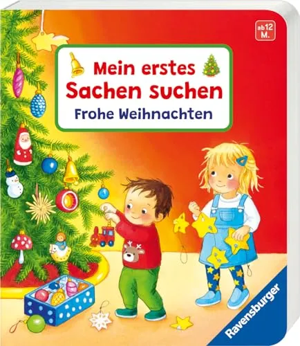 Mein erstes Sachen suchen: Frohe Weihnachten – Kinderbuch für Entdecker - Interaktives Weihnachtsbuch für Kinder ab 1 Jahr. Fördert die Neugier und macht das Suchen nach versteckten Bildern zum Erlebnis.