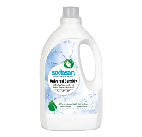 Sodasan Universal Waschmittel flüssig - Sensitive 1,5L Vollwaschmittel
