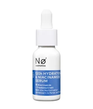 Nø Cosmetics rain tønight 120h Hydration & Niacinamide Serum 20 ml - Körperpflege-Serum mit 5 % Niacinamide und Traubenextrakt für 120 Stunden intensive Feuchtigkeit und ein ebenmäßiges Hautbild. Nachhaltig produziert mit ungenutztem Reisbruch.