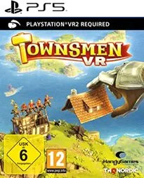 TOWNSMEN VR für PlayStation 5 - NEU & OVP - Simulation für PSVR 2, erlebe spannende Abenteuer in der virtuellen Stadtverwaltung mit Handbuch und USK ab 6 Jahren.