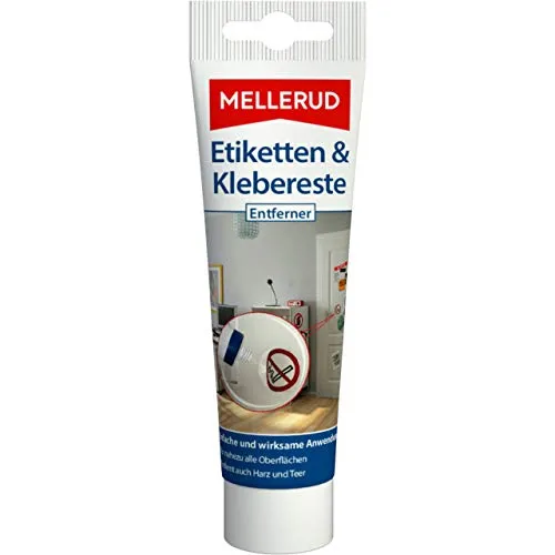 MELLERUD Etiketten & Klebereste Entferner 75ml - Arborist Merchandising Root - Effektiver Reiniger für die mühelose Entfernung von Aufklebern und Kleberesten auf sämtlichen Oberflächen dank einzigartiger Haftgel-Rezeptur.
