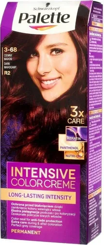 Schwarzkopf Palette Intensive Color Creme 3-68 R2 Dark Mahogany - Haarfarbe für Damen, langanhaltende & lebendige Farbe, kaschiert graue Haare und sorgt für strahlenden Glanz, ideal für eine schnelle Anwendung zu Hause.